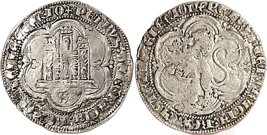 Tipo 7. Moneda de vell&oacute;n de a 4 maraved&iacute;s