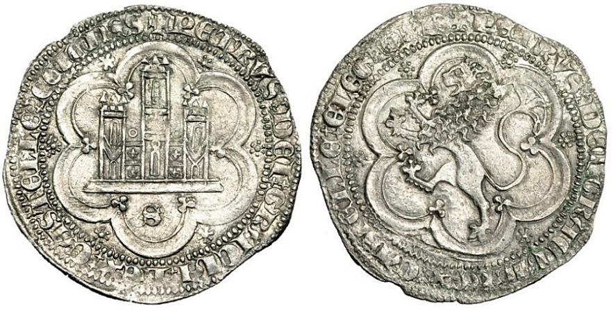 Tipo 7. Moneda de vell&oacute;n de a 4 maraved&iacute;s