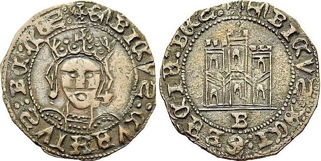 Tipo 17. Medio Cuarto de Busto de frente del Ordenamiento de Aranda de Duero de 1461