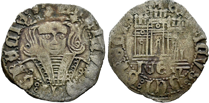 Tipo 17. Medio Cuarto de Busto de frente del Ordenamiento de Aranda de Duero de 1461